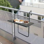 Mesa Plegable Aktive Para colgar en balcón Acero 60 x 66,5 x 40 cm (4 Unidades)