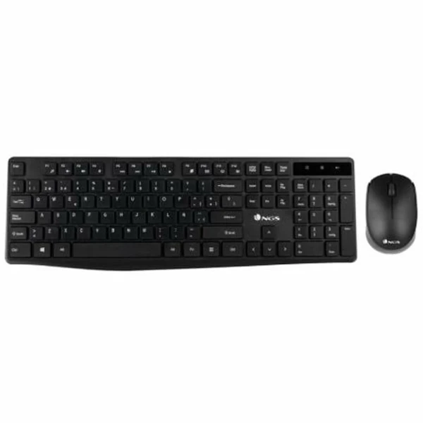 Teclado y Ratón Inalámbrico NGS NGSWIRELESSSETALLUREKIT Negro