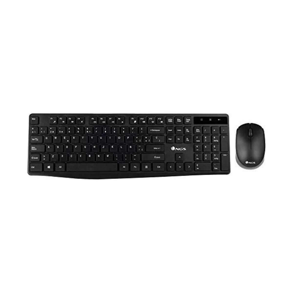 Teclado y Ratón Inalámbrico NGS NGSWIRELESSSETALLUREKIT Negro