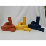 Jarrón DKD Home Decor Resina (20,5 x 16 x 15 cm) (3 Unidades)