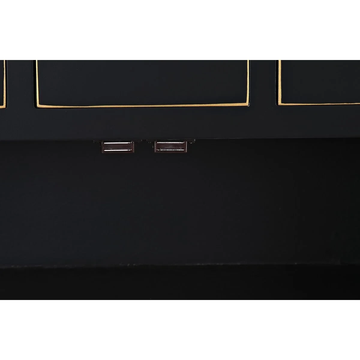 Cajonera DKD Home Decor Negro Dorado Abeto Madera MDF Oriental 63 x 28 x 101 cm