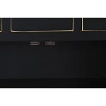 Cajonera DKD Home Decor Negro Dorado Abeto Madera MDF Oriental 63 x 28 x 101 cm