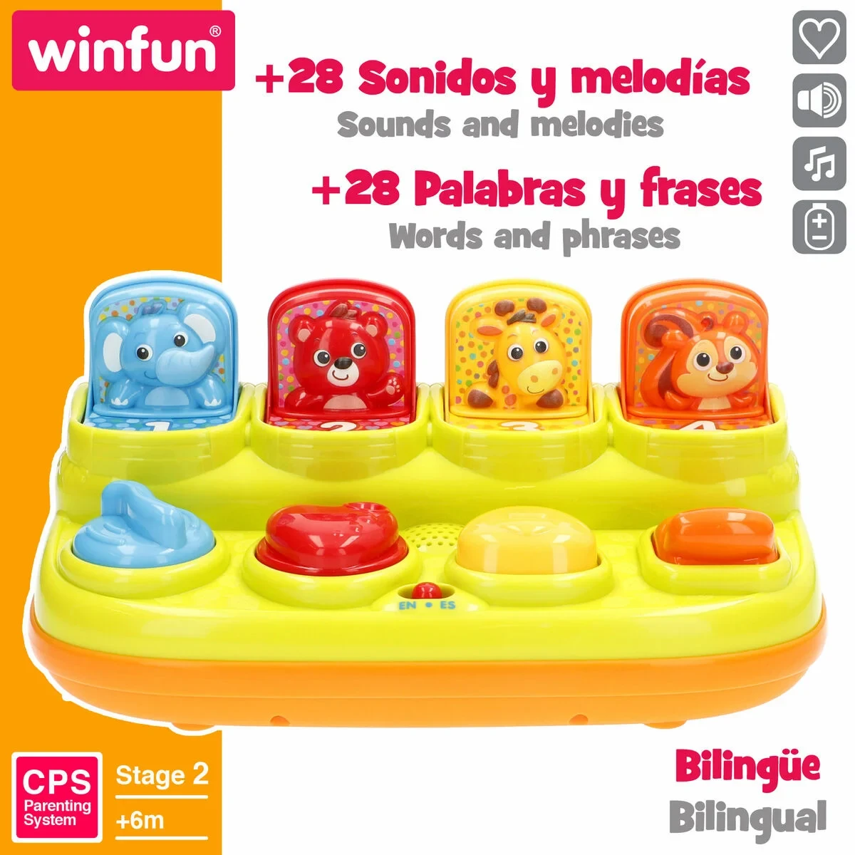 Juguete Musical Winfun 25 x 12 x 14 cm (4 Unidades)