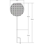 Lámpara solar Galix Retro Metal 15 x 45 cm Decoración