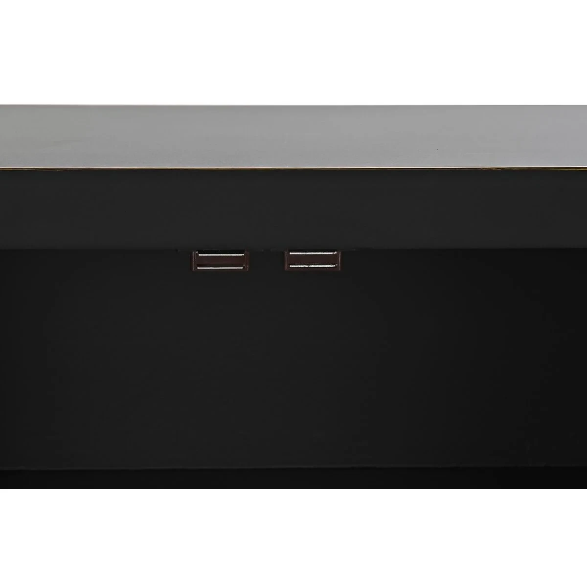 Mueble de TV DKD Home Decor Negro Oriental Blanco Dorado Blanco/Negro Metal Abeto Madera MDF 130 x 26 x 51 cm