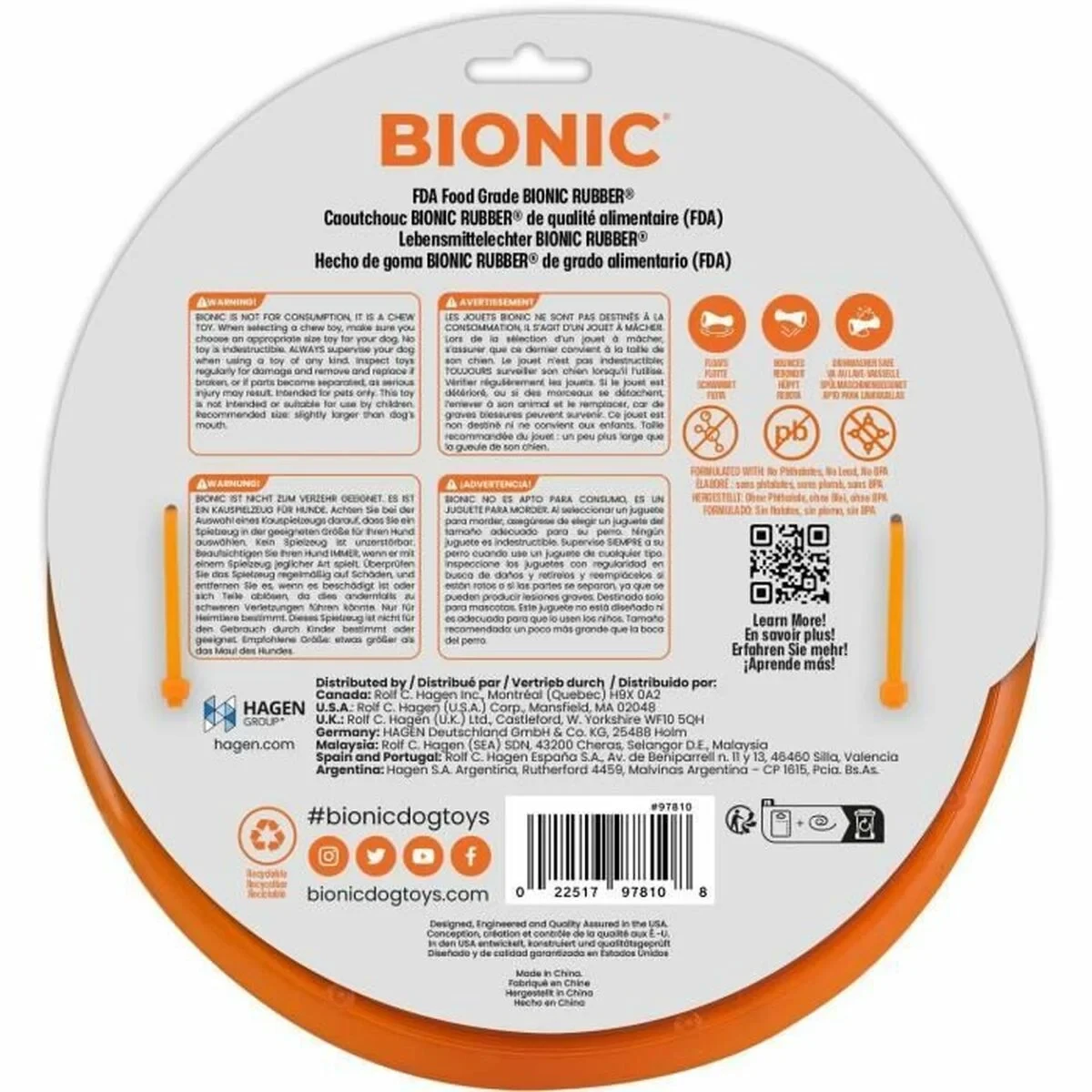 Frisbee Bionic Urban stick Naranja Orange Plástico Talla única