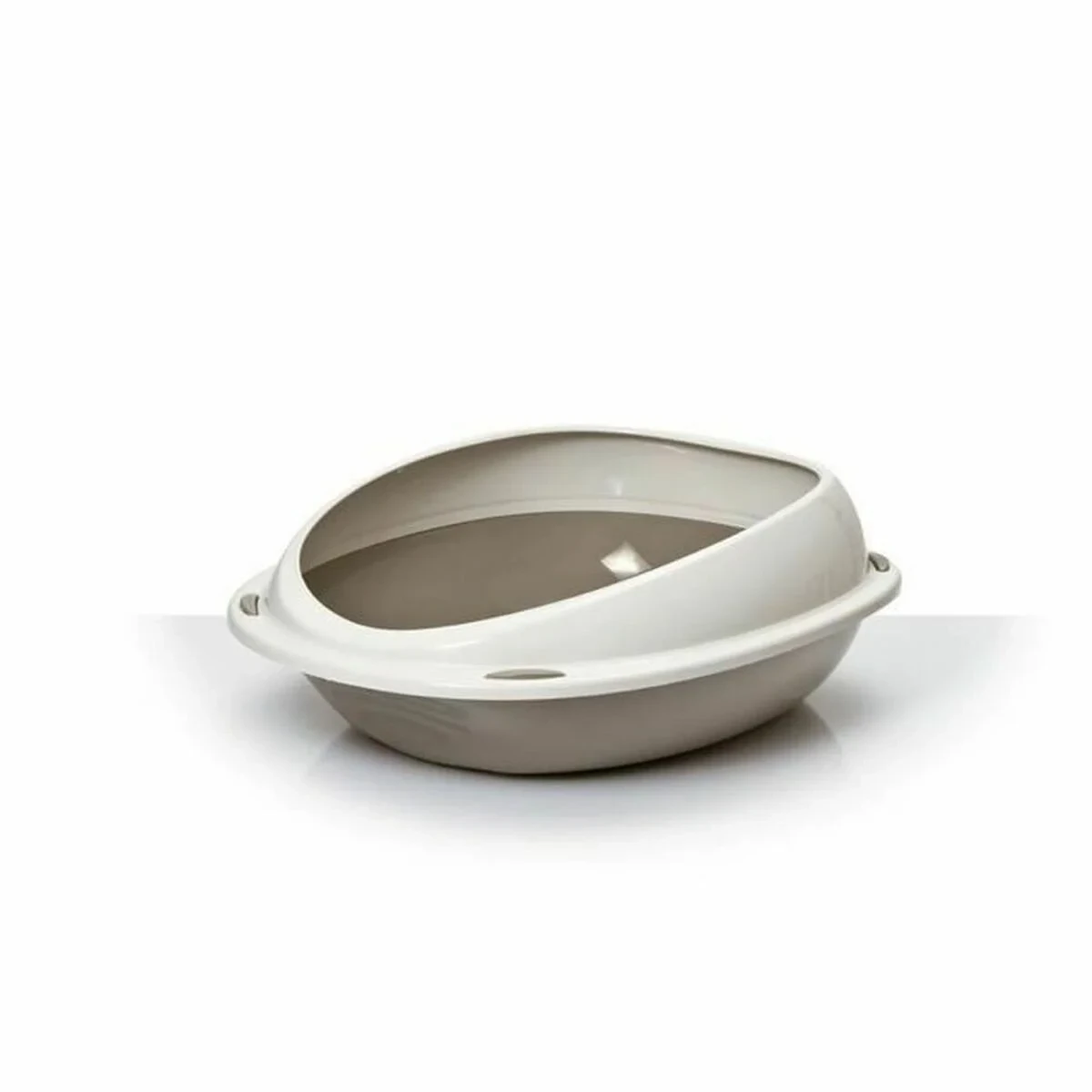 Arenero para Gatos Aimé 45 x 36 x 15,5 cm Beige Taupé Plástico