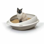 Arenero para Gatos Aimé 45 x 36 x 15,5 cm Beige Taupé Plástico