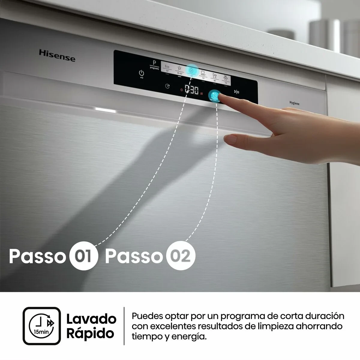 Lavavajillas Hisense HS643C90X Plata