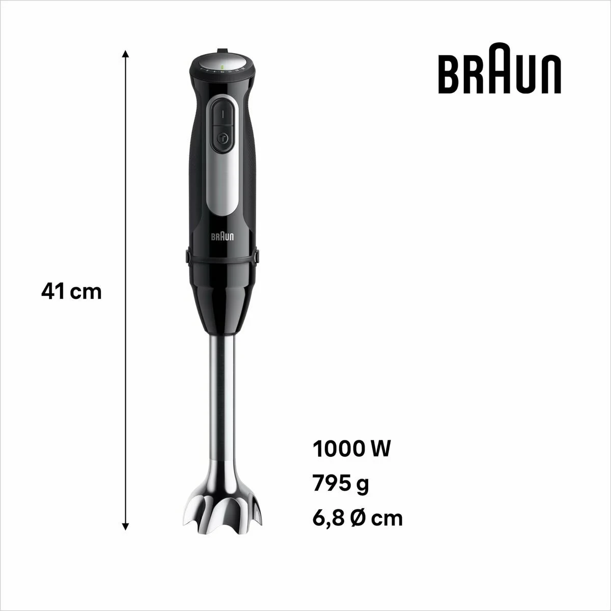 Mini Batidora Espumadora Braun MQ55236MBK