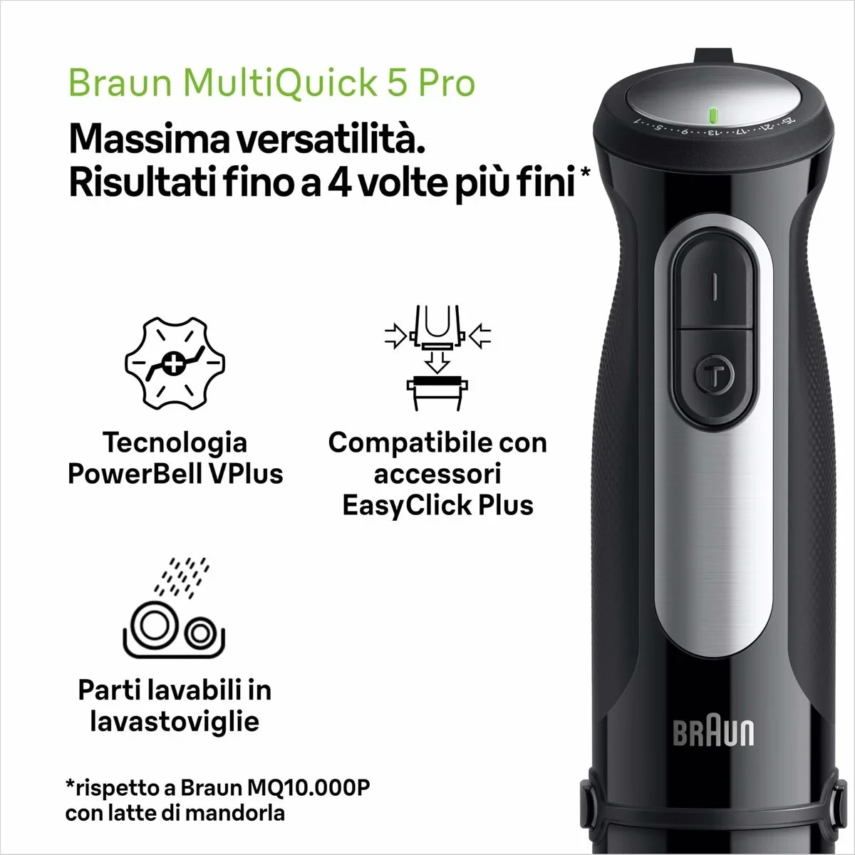 Mini Batidora Espumadora Braun MQ55236MBK