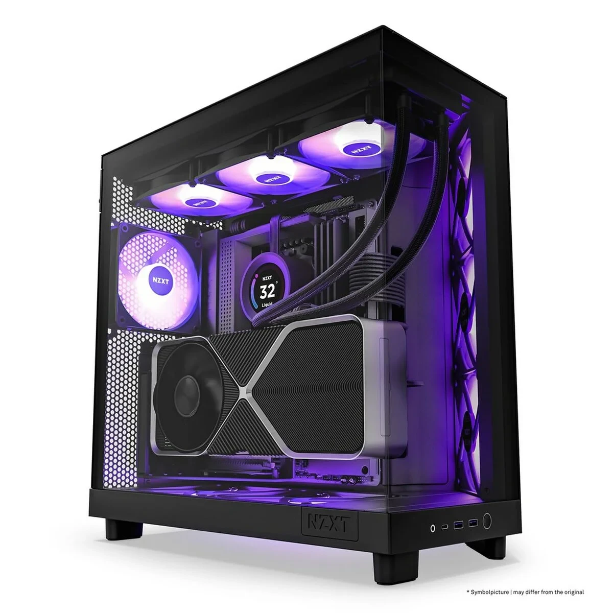 Caja Semitorre ATX NZXT H6 Air Flow Negro