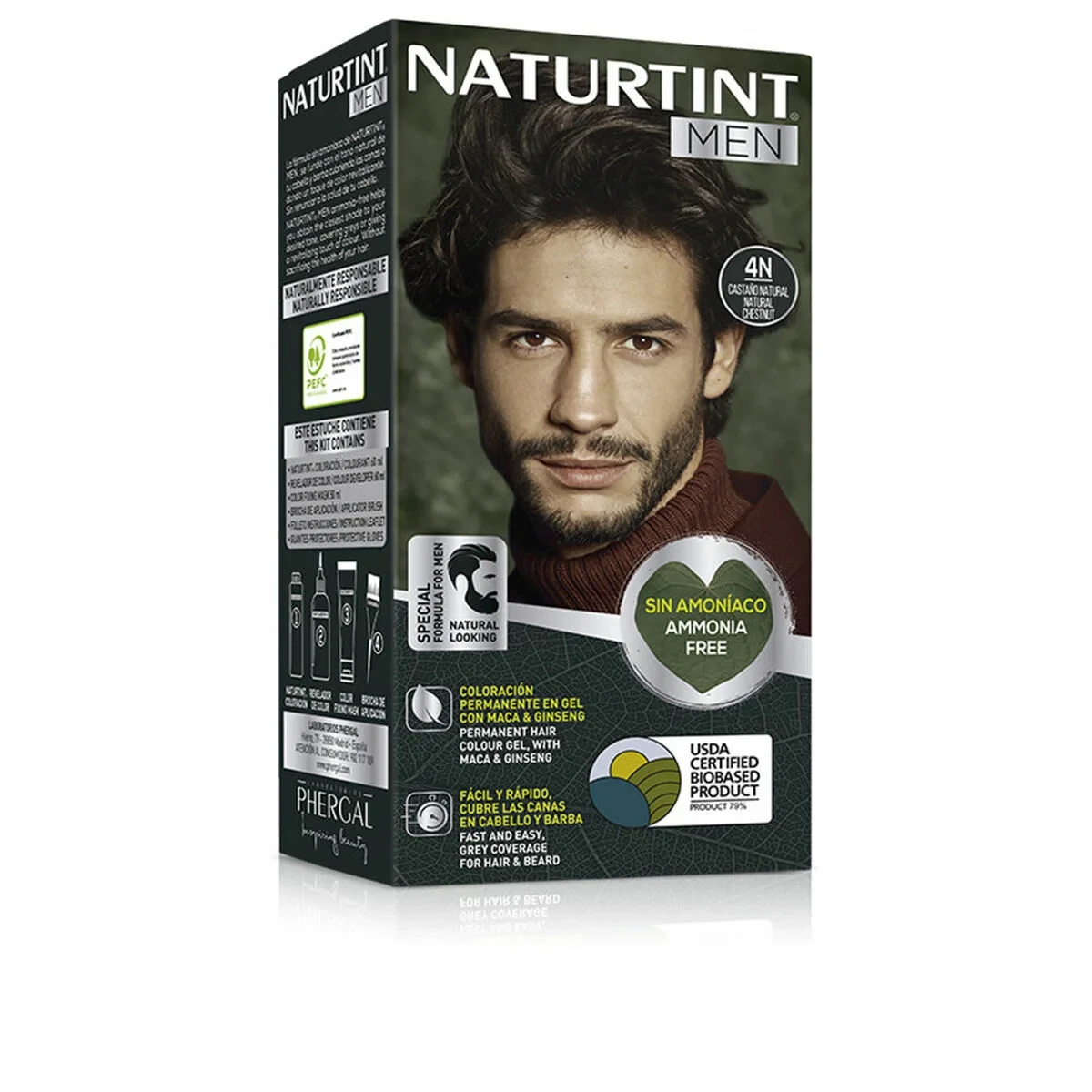 Tinte Permanente Naturtint NATURTINT MEN Nº 4n-Castano Natural