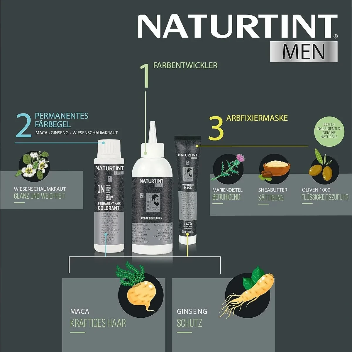 Tinte Permanente Naturtint NATURTINT MEN Nº 7n-Rubio Avellana