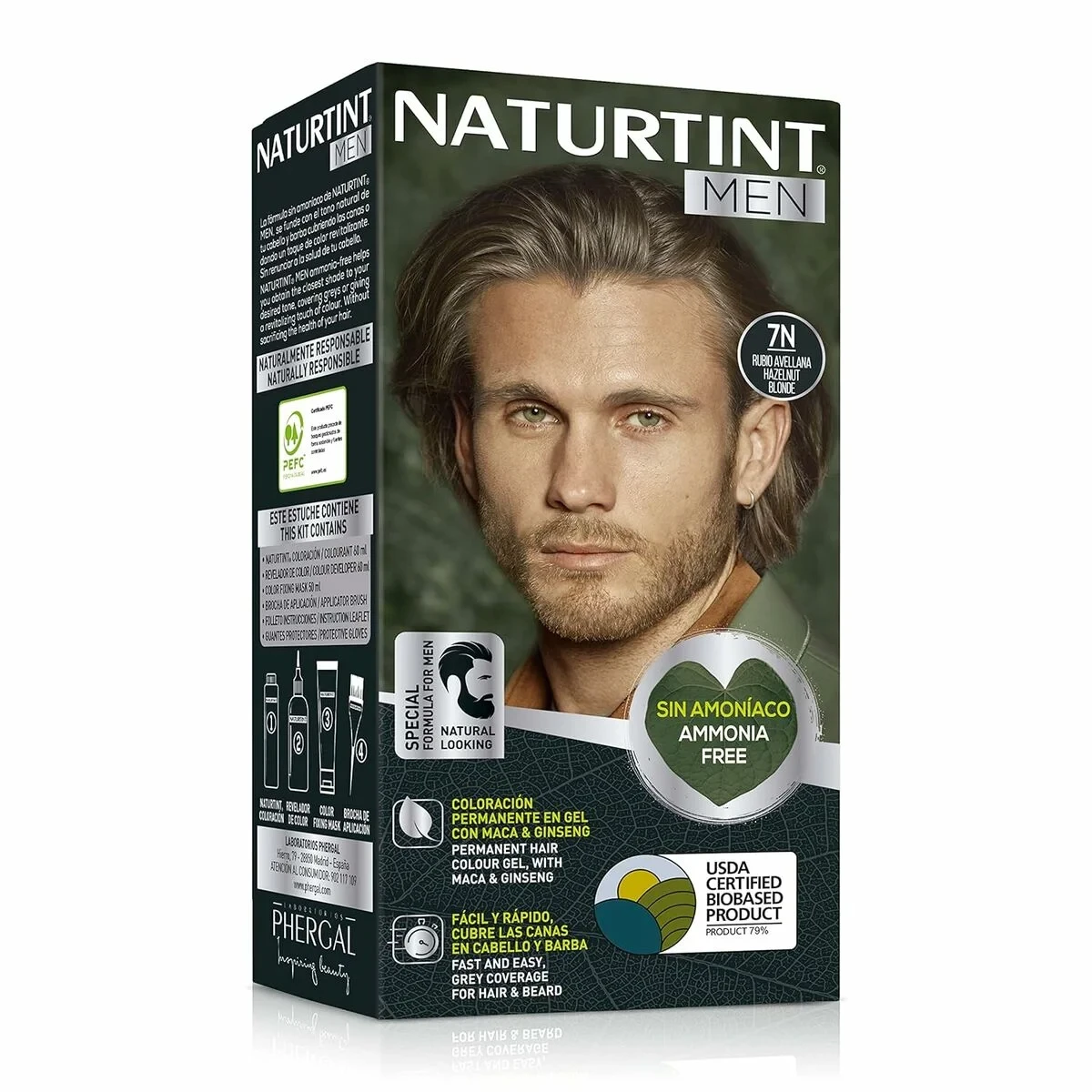 Tinte Permanente Naturtint NATURTINT MEN Nº 7n-Rubio Avellana