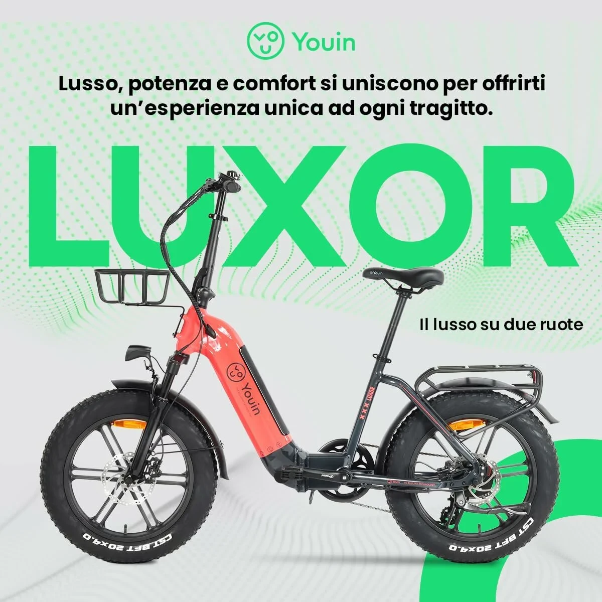 Bicicleta Eléctrica Youin BK1716 LUXOR II Coral 250 W