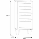 Cómoda Beige 50,4 x 41,4 x 108,8 cm