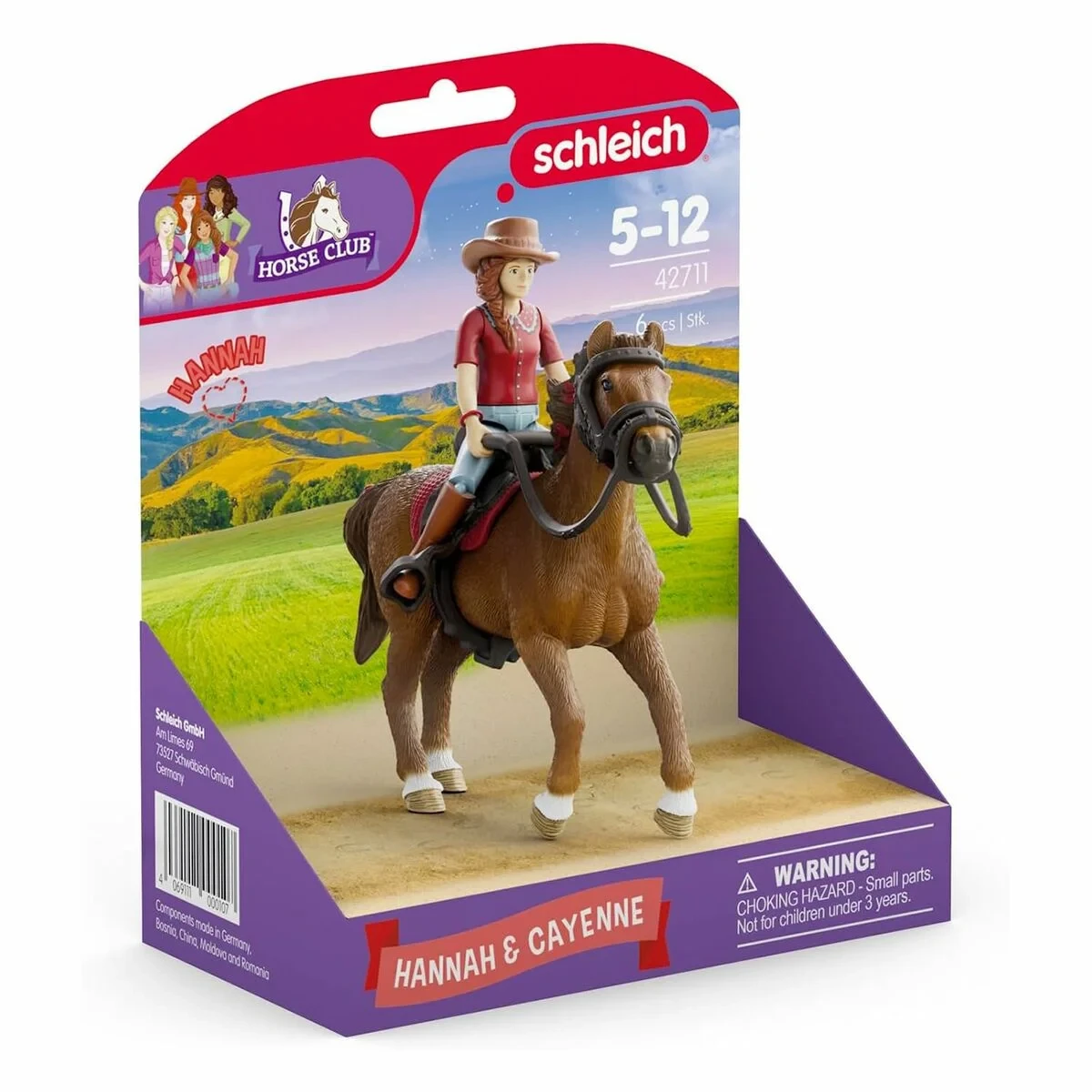 Playset Schleich Horse Club 42711 Hannah & Cayenne