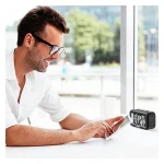 Radio Despertador ELBE RD668N 4,4" Negro