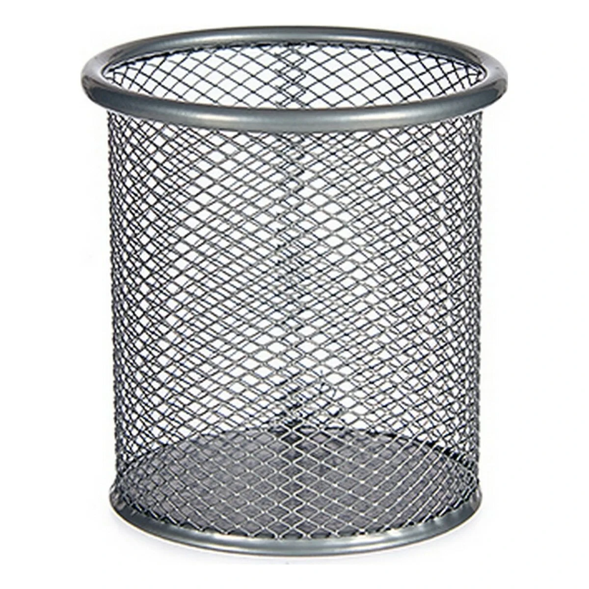 Portalápices Pincello Negro Plata Metal 9 x 9,7 x 9 cm (12 Unidades)