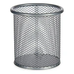 Portalápices Pincello Negro Plata Metal 9 x 9,7 x 9 cm (12 Unidades)