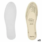 Plantillas Sport Blanco Algodón Plástico Látex 9,5 x 29,5 cm 11,5 x 0,5 x 36 cm (12 Unidades)