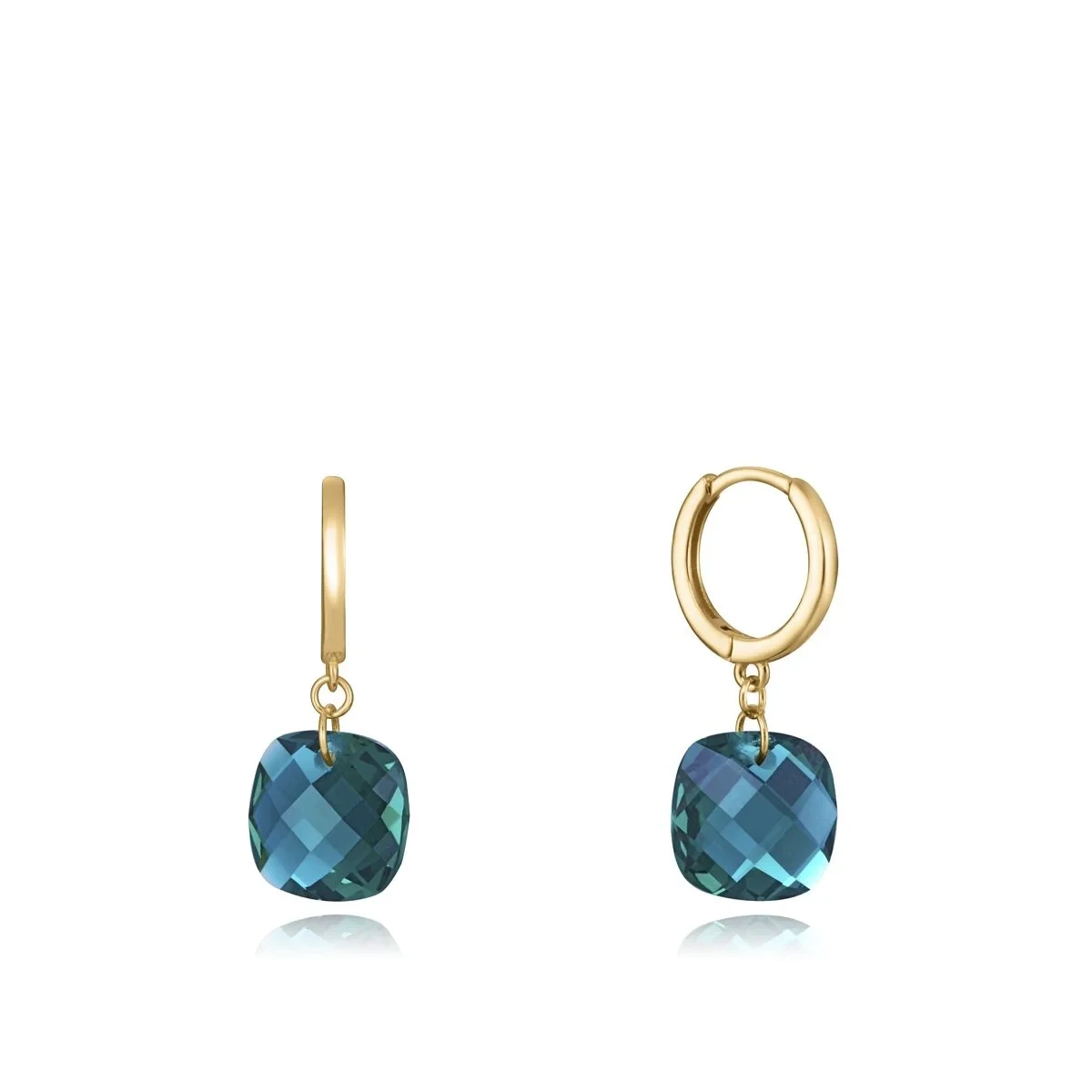 Pendientes Mujer Viceroy 13102E100-52 Plata de ley 925 Dorado Verde