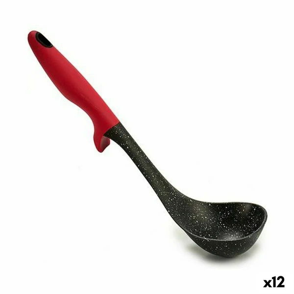 Cucharón Negro Rojo Nailon 7 x 30 x 9 cm (12 Unidades)