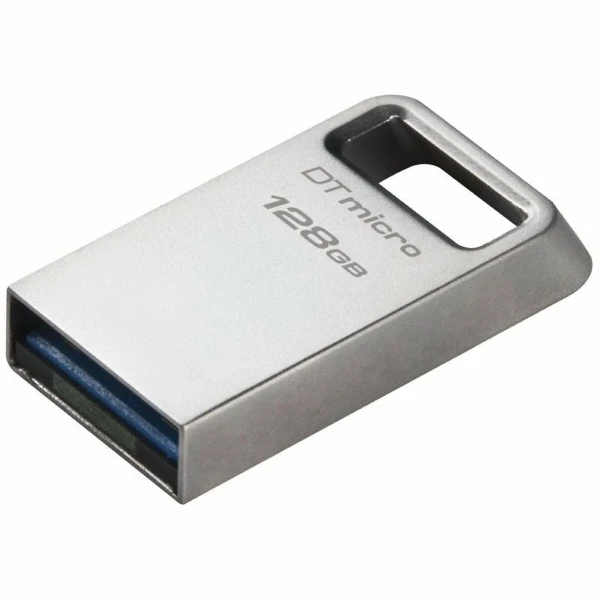 Memoria USB Kingston Micro 128 GB Negro Plateado