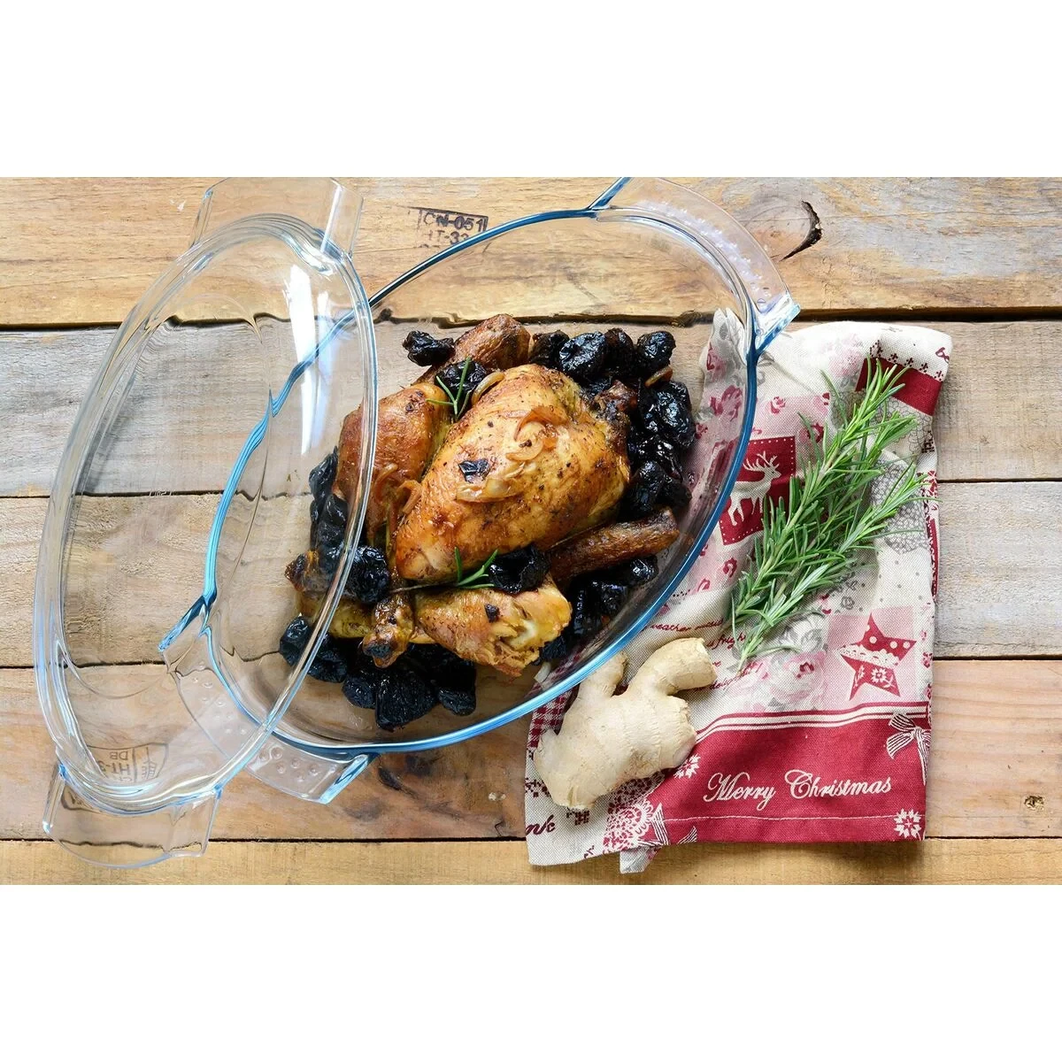 Fuente para Horno Pyrex 1040712 Blanco Transparente Cristal Templado 6 L 4,5 g 4,5 L