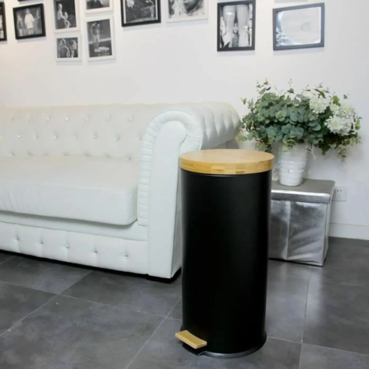 Cubo para la Basura Kitchen Move   Negro Negro mate 30 L