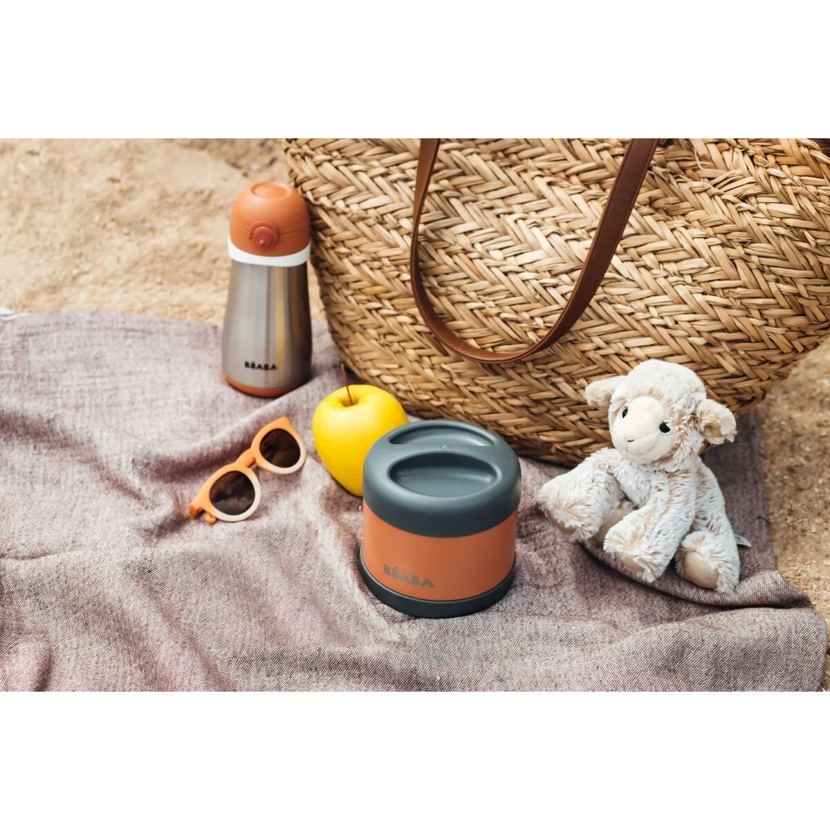 Termo para Bebé Béaba Naranja Acero Inoxidable 500 ml