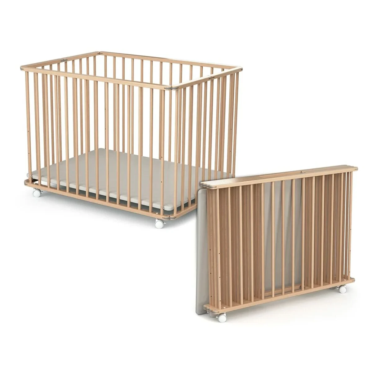 Parque de juegos WEBABY 100 x 100 cm Beige