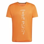 Camiseta de Manga Corta Hombre Adidas Agravic Terrex Naranja