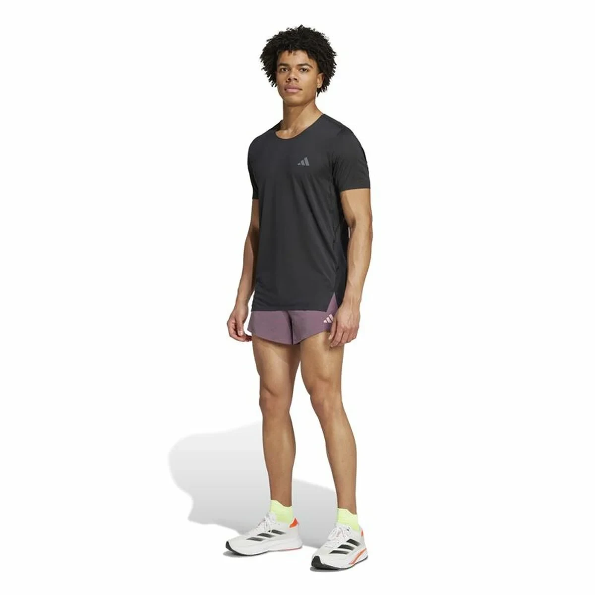 Camiseta de Manga Corta Hombre Adidas Adizero Running Negro