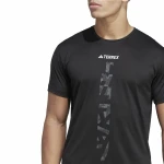 Camiseta de Manga Corta Hombre Adidas Agr Shirt Negro