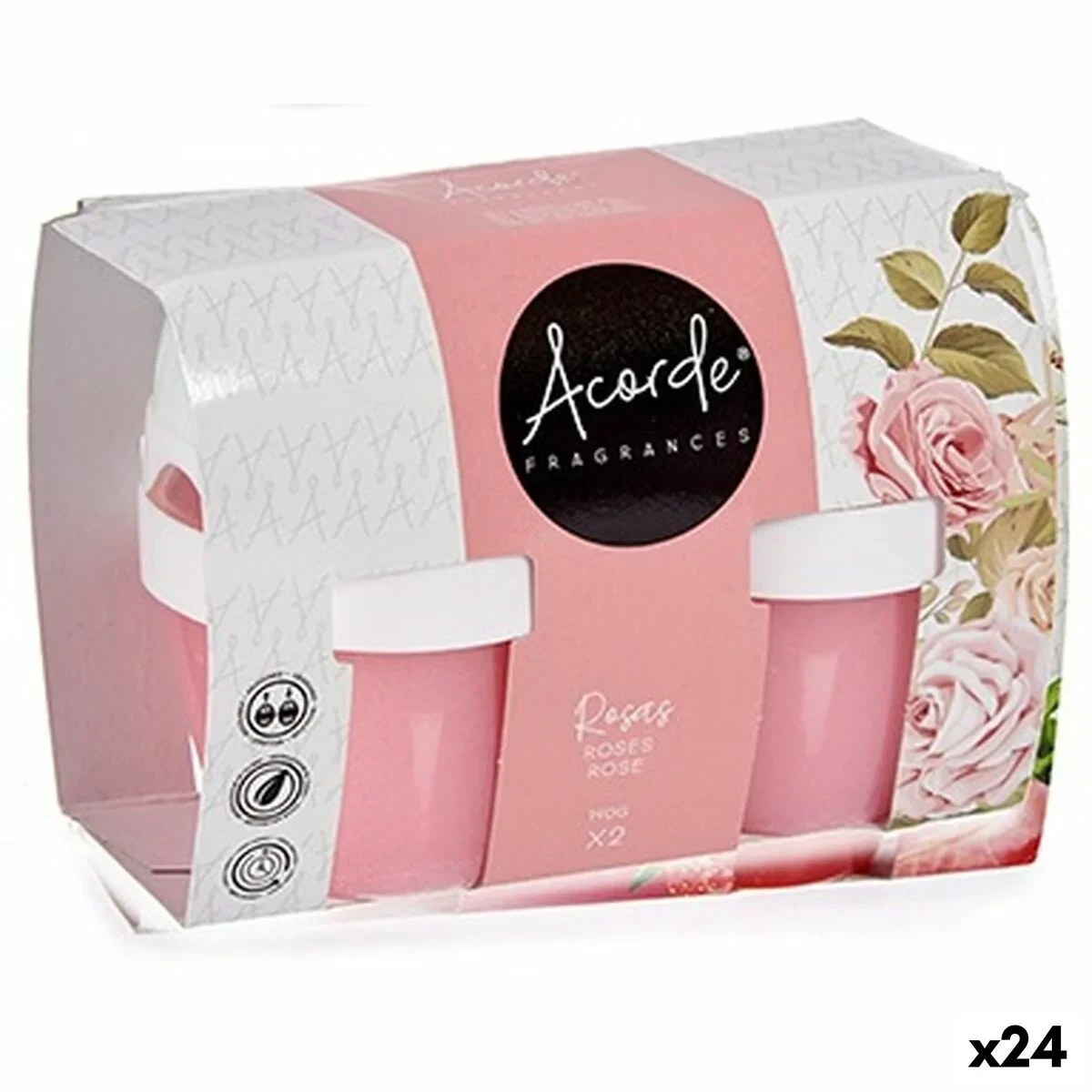 Set de Ambientadores Acorde Rosas Gel (24 Unidades)