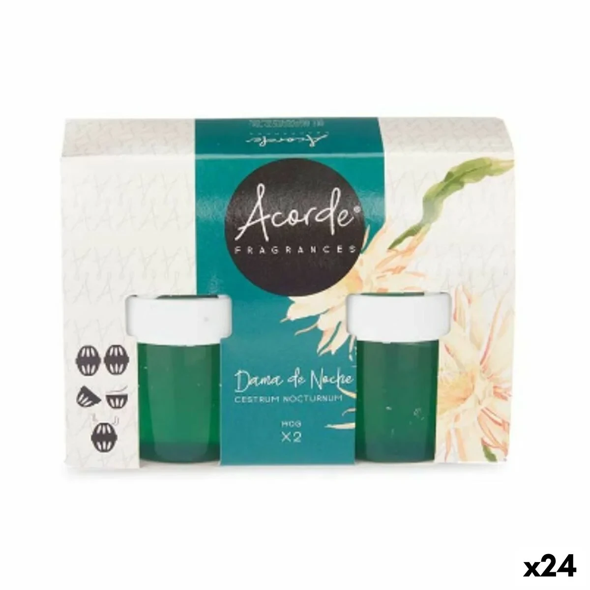 Set de Ambientadores Acorde Dama de noche Gel (24 Unidades)