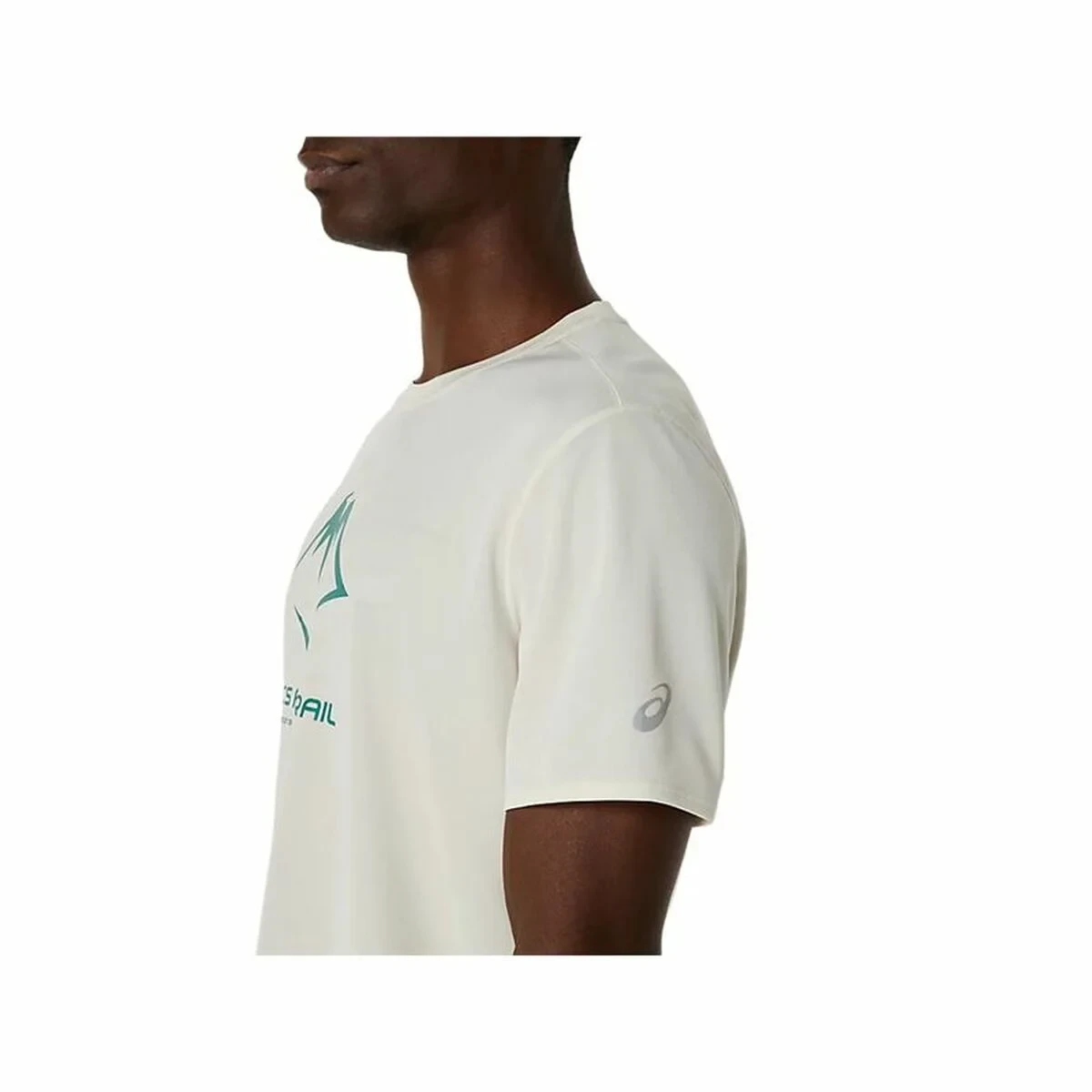 Camiseta de Manga Corta Hombre Asics Fujitrail Logo Ss Top Blanco
