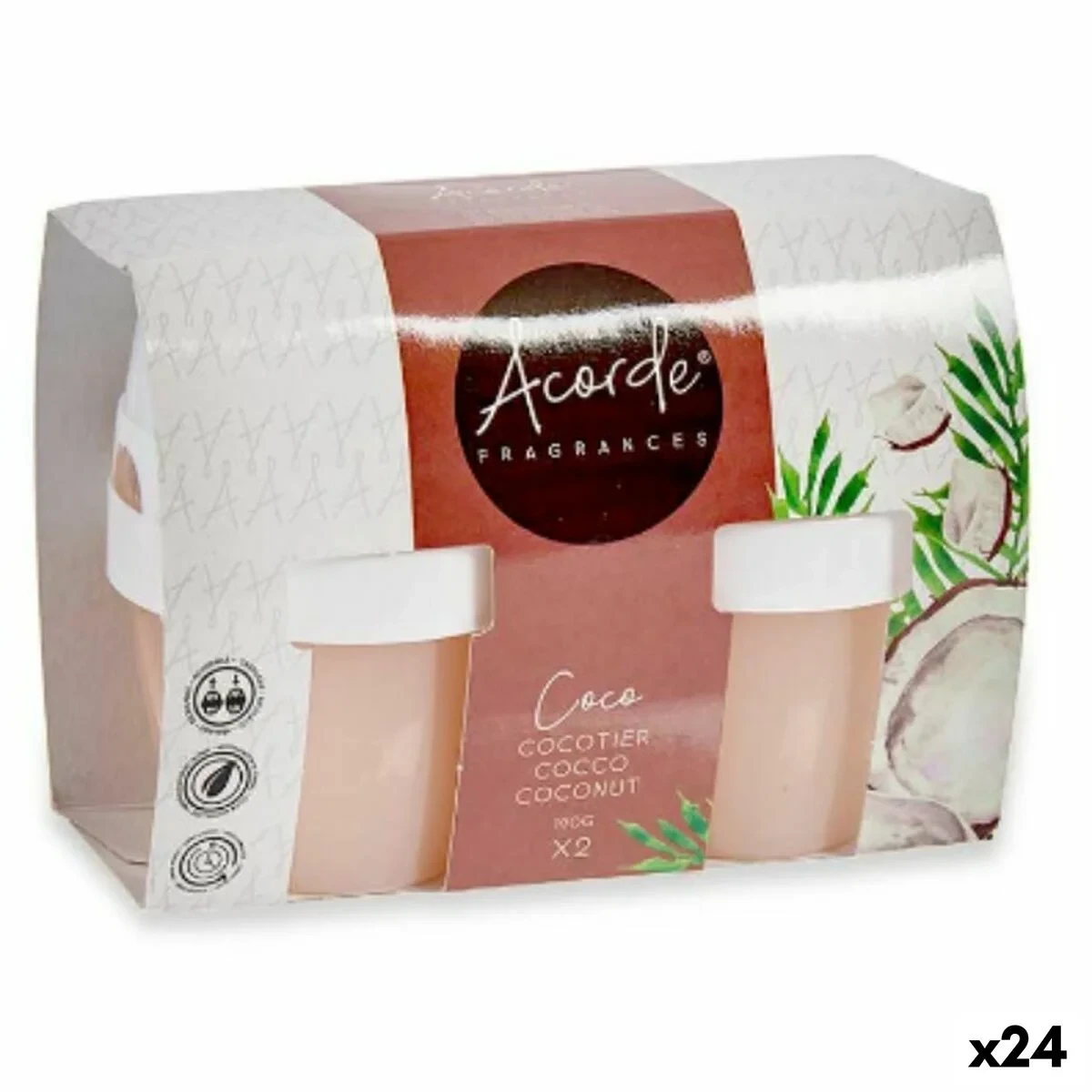Set de Ambientadores Acorde Coco Gel (24 Unidades)