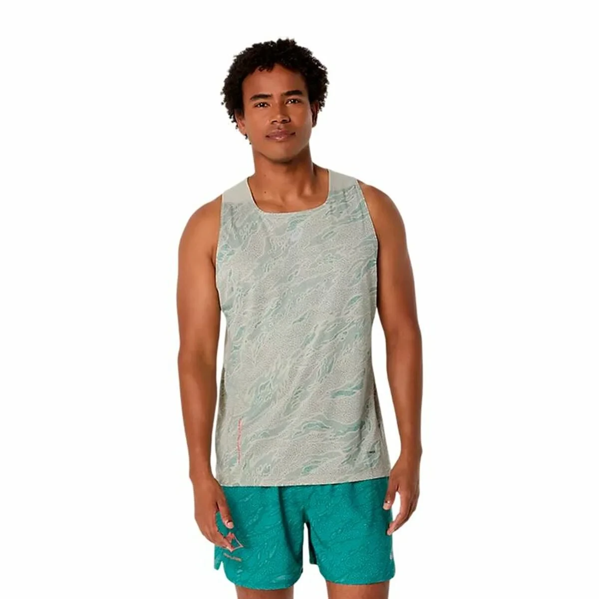 Camiseta de Tirantes Hombre Asics Fujitrail Singlet Gris Gris claro