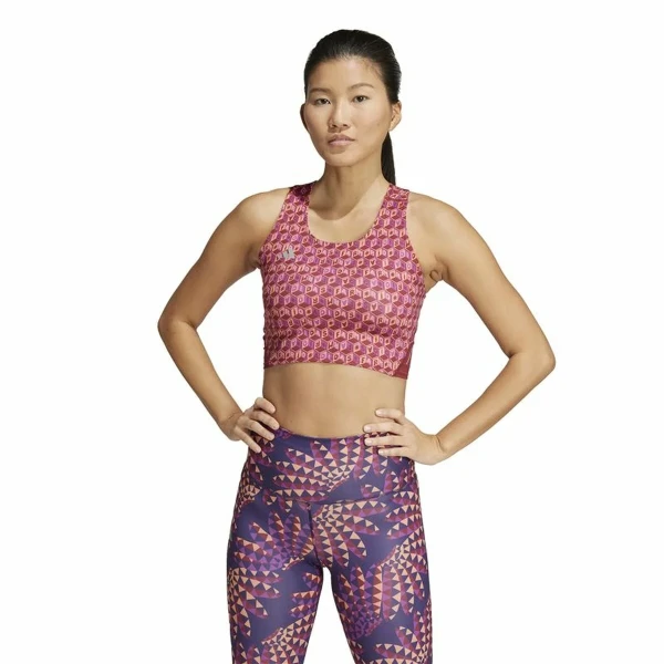 Camiseta de Manga Corta Hombre Adidas Adizero X Farm Granate