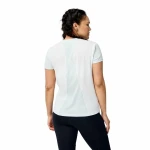 Camiseta de Manga Corta Hombre Brooks Sprint Free Sleeve Blanco Azul claro
