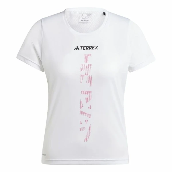 Camiseta de Manga Corta Hombre Adidas Terrex Agravic Blanco