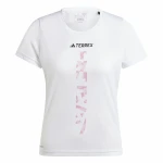 Camiseta de Manga Corta Hombre Adidas Terrex Agravic Blanco