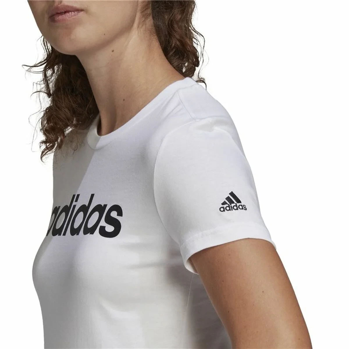 Camiseta de Manga Corta Mujer Adidas Blanco