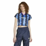 Camiseta de Manga Corta Mujer Adidas Tiro Cut Azul