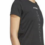 Camiseta de Manga Corta Mujer Adidas Agr Shirt Negro