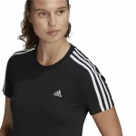 Camiseta de Manga Corta Mujer Adidas 3S T Negro