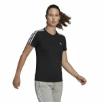 Camiseta de Manga Corta Mujer Adidas 3S T Negro